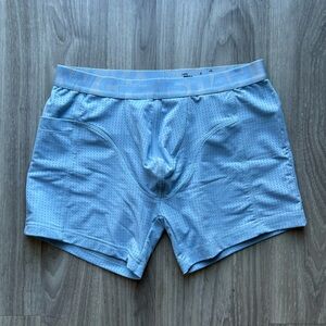 Andrew Christian | Vibe Breeze Mesh Gym boxer brief in Powder Blue (Small)